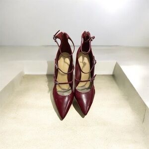 Marc Fisher Deep Red Strappy Heels